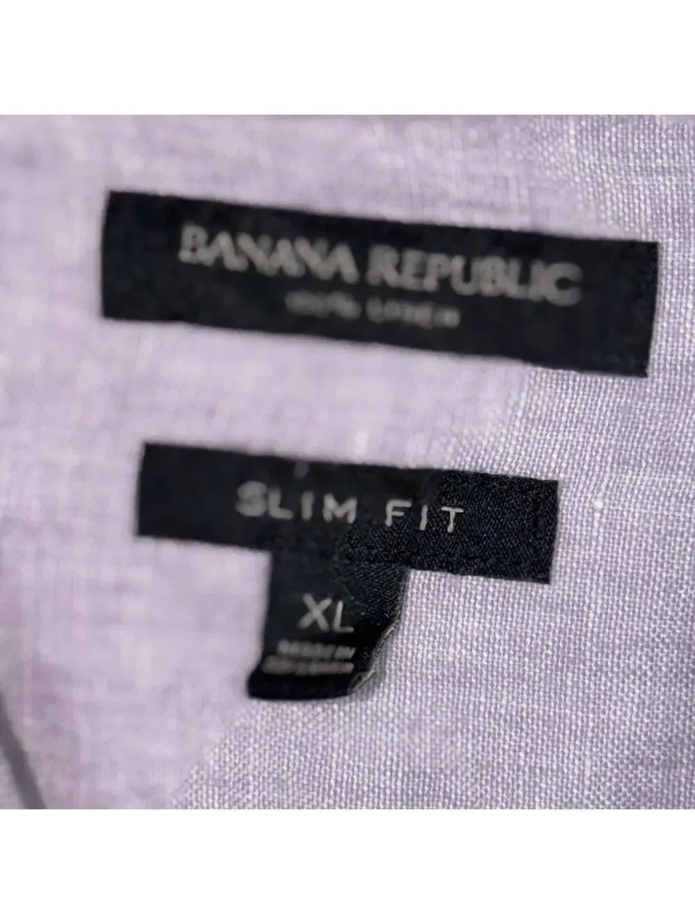 Banana Republic Men's Slim Fit Linen Shirt - Size XL